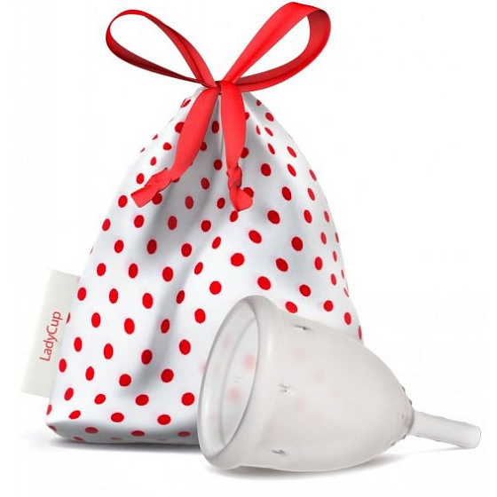 LadyCup Menstruationstasse transparent, groß L