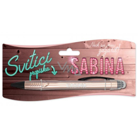 Nekupto Glühender Stift mit dem Namen Sabina, Touch Tool Controller 15 cm