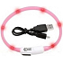 Karlie Flamingo LED-Leuchthalsband für Katzen und kleine Hunde rosa, Einheitsgröße 35 cm, wiederaufladbar