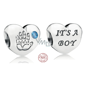 Charme Sterling Silber 925 Ich liebe meinen kleinen Jungen My Little Baby, Perle Herz am Armband Familie