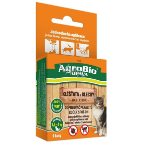 AgroBio Atak Ektosol S Natürliches Parasitenschutzmittel für Katzen 1,5 - 4 kg, in Form von Spot On