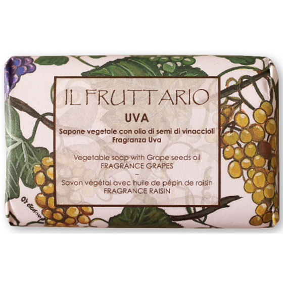 Iteritalia Traubenwein Italienische pflanzliche Toilettenseife 175 g