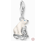 Charms Sterling Silber 925 Eisbären - Stärke und Beständigkeit, Tierarmband-Anhänger