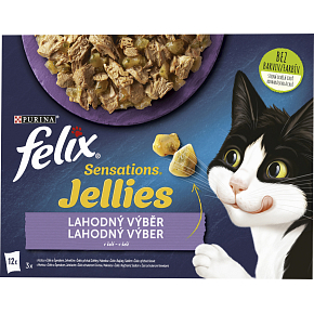 Felix Sensations Katzennahrung köstliche Auswahl in Gelee, 12× 85 g