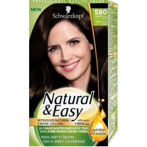 Schwarzkopf Natural & Easy Haarfarbe 580 Dunkelbrauner Samt