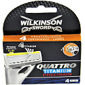 Wilkinson Schwert Quattro Titanium Precision Ersatzköpfe 4tlg