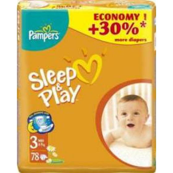 Pampers Sleep & Play 3 Midi Jumbo 4 - 9 kg Windelhöschen 78 Stück