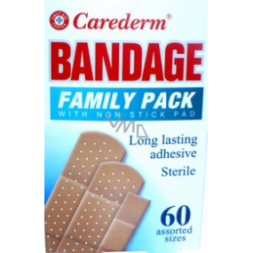 Carederm Bandage sterile Pflaster für kleinere Wunden 60 Haut von 3 Größen