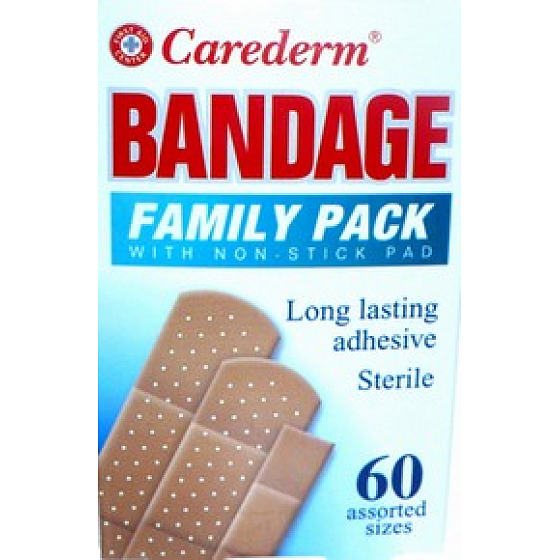 Carederm Bandage sterile Pflaster für kleinere Wunden 60 Haut von 3 Größen