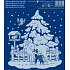 Fensterfolie ohne Kleber weiß Damhirschkuh 23 x 20 cm