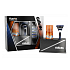 Gillette Fusion ProGlide Manuelle Bewegung + Ersatzkopf 3 Stück + Feuchtigkeitsgel 75 ml und Ständer für Bewegung und Gel, Kosmetikset für Männer