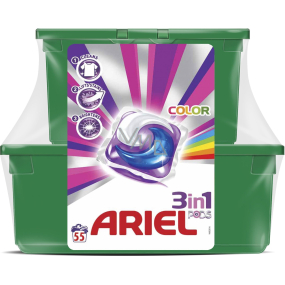Ariel 3in1 Farbgelkapseln für farbige Wäsche schützen und beleben Farben 55 Dosen von 23 Stück + 32 Stück