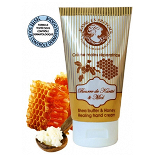 Jeanne en Provence Beurre de Karité & Miel Sheabutter und Honig Handcreme mit einem zarten Duft 75 ml