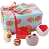 Bomb Cosmetics Strawberry Fields ballistische Mischung 380 g + Glycerinseife 100 g, Kosmetikset