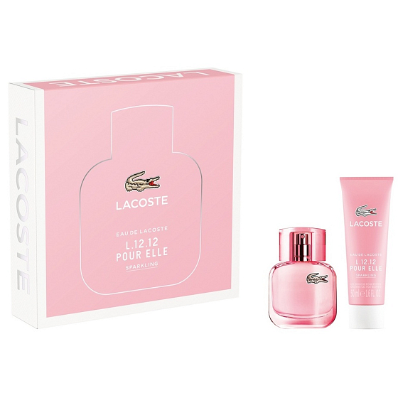 Lacoste Eau De Lacoste L.12.12 Gießen Sie Elle Sparkling Eau de Toilette für Frauen 30 ml + Duschgel 50 ml, Geschenkset
