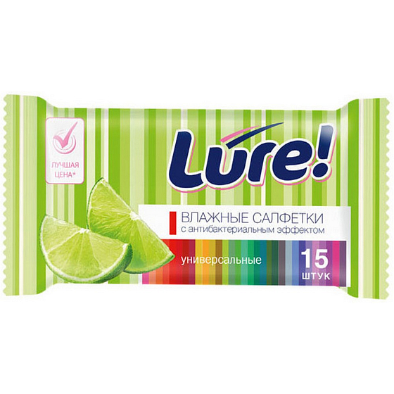 Lure Wet Wipes Antibakterielle Universal-Feuchttücher15 Stück