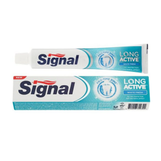 Signal Long Active White Frische Zahnpasta zum Aufhellen 75 ml