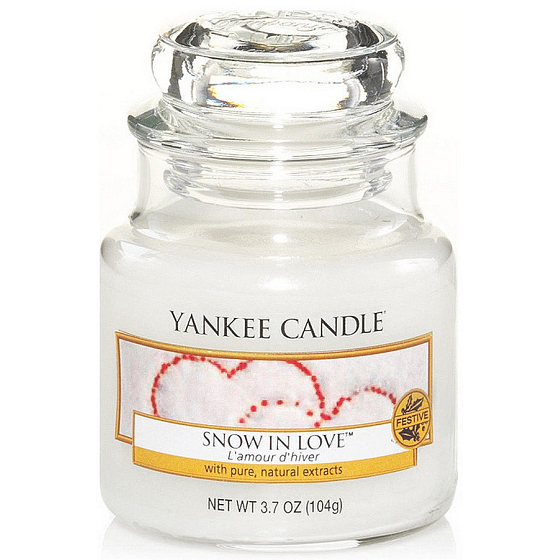 Yankee Candle Snow in Love - Klassische Schneeduftkerze Klassisches kleines Glas 104 g