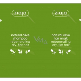 Ziaja Oliva nährendes Shampoo zur Haarregeneration 7 ml + regenerierende Haarmaske 7 ml, Beutel