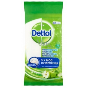 Dettol Green Apfel antibakterielle Tücher für Oberflächen 36 Stück