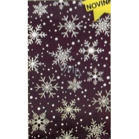 Nekupto Cellophan Tasche 20 x 35 cm Weihnachten schwarz, silberne Schneeflocken 129 80 ZN