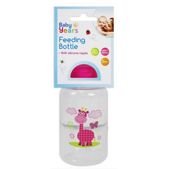First Steps Safari 0+ Babyflasche Giraffe Rosa 150 ml