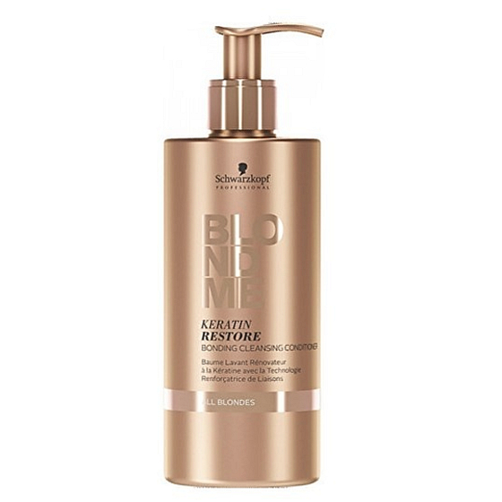 Schwarzkopf Professional BlondMe Keratin Restore Bonding Cleansing Conditioner für alle Arten von blonden Haarspendern 500 ml