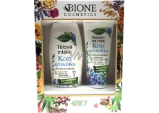 Bione Cosmetics Ziegenmolke Körpermilch für empfindliche Haut 500 ml + Handbalsam 205 ml, Kosmetikset