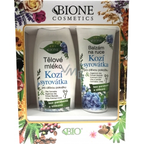 Bione Cosmetics Ziegenmolke Körpermilch für empfindliche Haut 500 ml + Handbalsam 205 ml, Kosmetikset