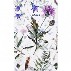 Albi Diary 2021 Pocket wöchentlich Wiesenblumen 15,5 x 9,5 x 1,2 cm