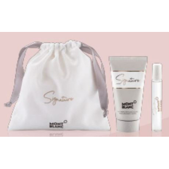 Montblanc Signature parfümiertes Wasser für Frauen 7,5 ml + Körperlotion 50 ml, Geschenkset