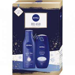 Nivea Feel Good pflegende Körperlotion 250 ml + Duschgel 250 ml, Kosmetikset für Frauen