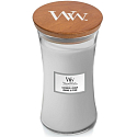 WoodWick Lavender & Cedar - Duftkerze Lavendel und Zeder mit Holzdocht und Deckelglas groß 609 g