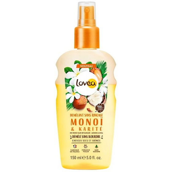 Lovea Monoi nicht spülendes Spray für trockenes Haar zum einfachen Kämmen von 150 ml