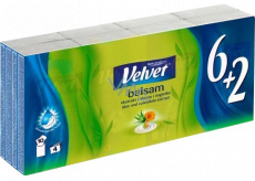 Samtbalsam Hygienetaschentücher 4 Lagen 8 x 10 Stück