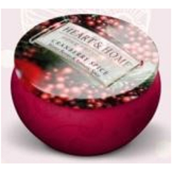 Heart & Home Cranberry Mummy Soja-Duftkerze in einer Dose brennt bis zu 30 Stunden 125 g