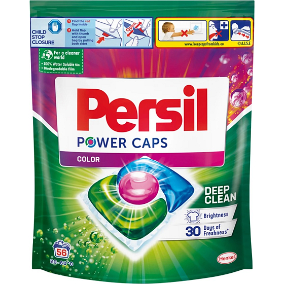 Persil Power Caps Farbkapseln zum Waschen von Buntwäsche 56 Dosen