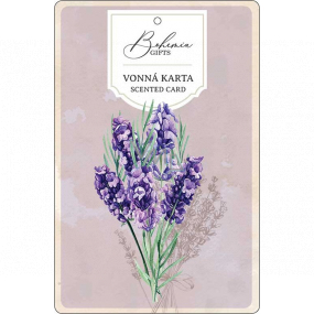 Bohemia Gifts Aromatische Duftkarte Lavendel zarter und reiner Duft 10,5 x 16 cm