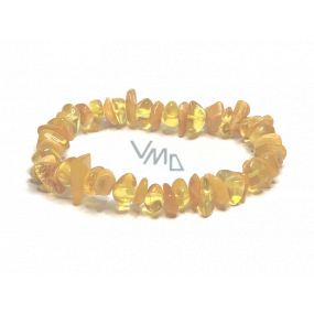 Bernstein Baltischer Honig / Gold Armband elastisch gehackt natürlich, 16 - 17 cm, steifes Sonnenlicht