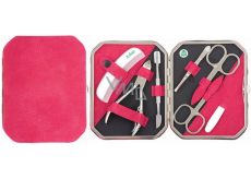 Dup Manicure Eleonora Leder 6-teiliges Set Himbeere mit Wildlederoptik 230401-599