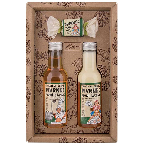 Bohemia Gifts Pivrnec Premium Duschgel 200 ml + Badeschaum 200 ml + Toilettenseife 30 g, Kosmetikset für Männer