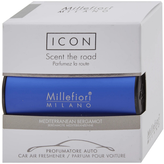 Millefiori Milano Icon Mediterranean Bergamot Autoduft Klassischer Duft für bis zu 2 Monate 47 g