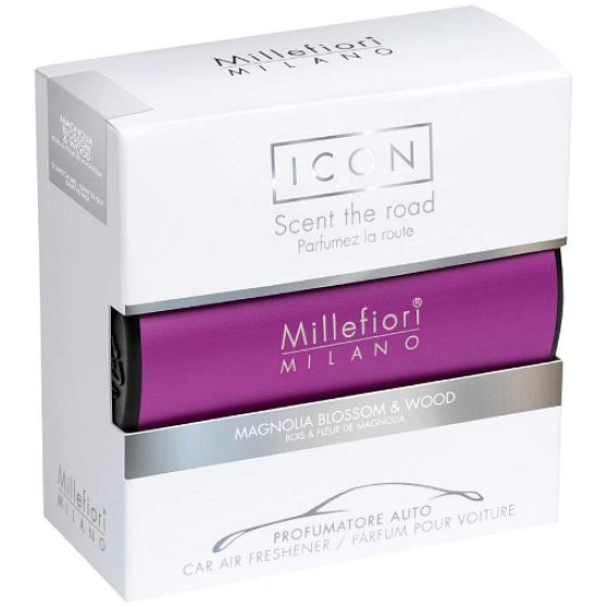 Millefiori Milano Icon Magnolia Blossom & Wood Autoduft Klassischer Duft für bis zu 2 Monate 47 g