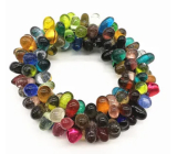 Antikes Glasarmband handgefertigt aus Nepal, farbig aus Glasperlen, 21 cm, 62 g