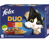 Felix Fantastic DUO Beutel für Katzen, Auswahl in Gelee 12× 85 g