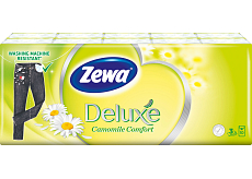 Zewa Deluxe Kamille Comfort 3-lagige Papiertaschentücher, 10× 10 St.