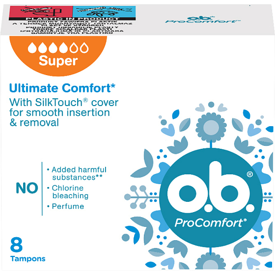 O.B. ProComfort Super Tampons, 8 Stk