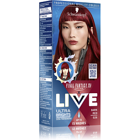 Schwarzkopf Live Ultra Brights semi-permanente Haarfarbe 026 Dunkelrot 50ml Schwarzkopf Live Ultra Brights semi-permanente Haarfarbe 026 Dunkelrot 50ml