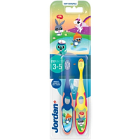 Jordan Step by Step Kinderzahnbürste, im Alter von 3-5 Jahren, 2 Stück