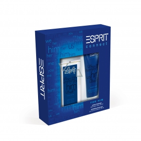 Esprit Connect for Him parfümiertes Deodorantglas für Männer 75 ml + Duschgel 75 ml, Kosmetikset